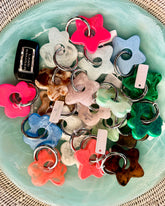 Star Keyring, Pretty Keyring, Feminine Keyring, Chunky Keyring, Resin Keyring